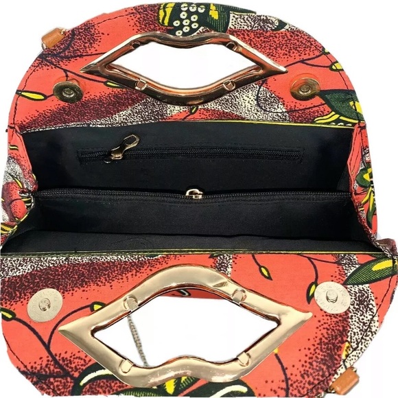 African Wax Print Purse Crossbody Bag Handmade - Picture 6 of 7